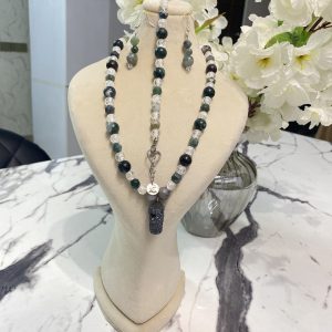 ست عقیق خزه ای